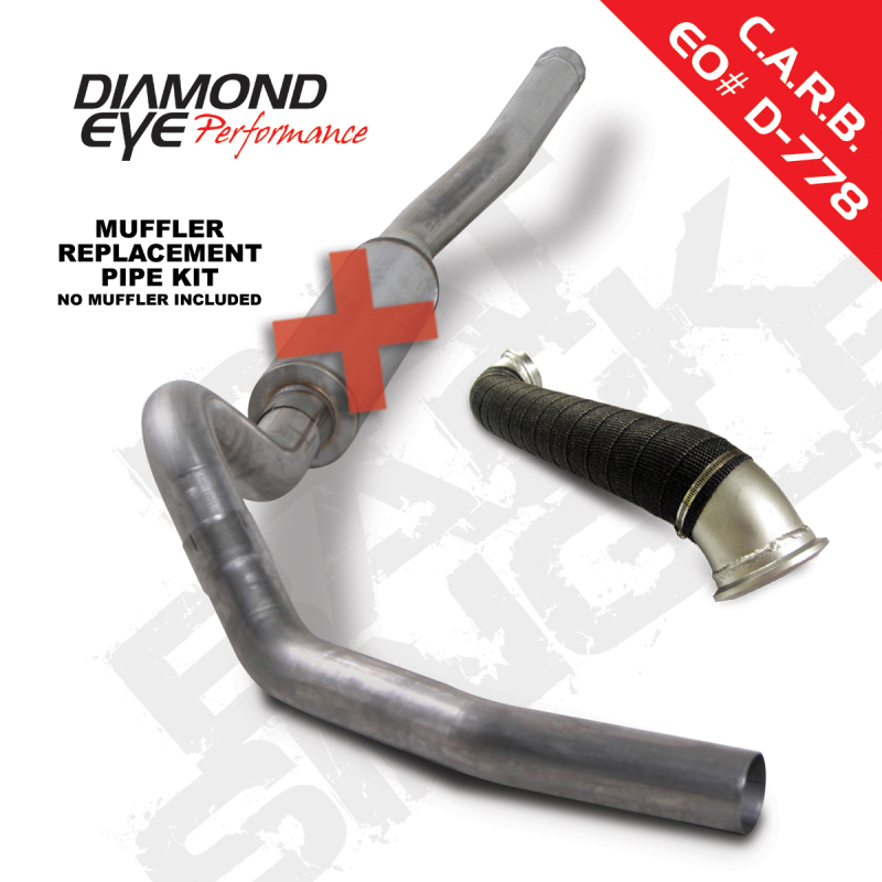 Chevrolet 3500 Performance Exhaust - Diamond Eye Performance - Cat Back, Single Rear Exit - `06-`07